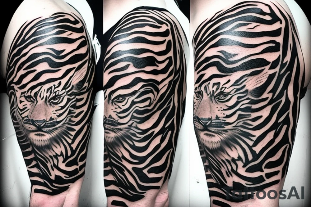 The tiger stripes dustin porier has in his chest but on an arm tattoo idea