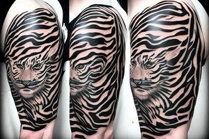 The tiger stripes dustin porier has in his chest but on an arm tattoo idea