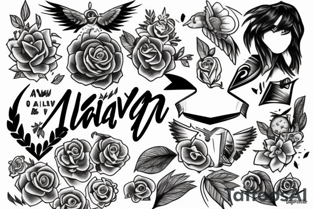 Visual representation of always trying hard and persevering tattoo idea