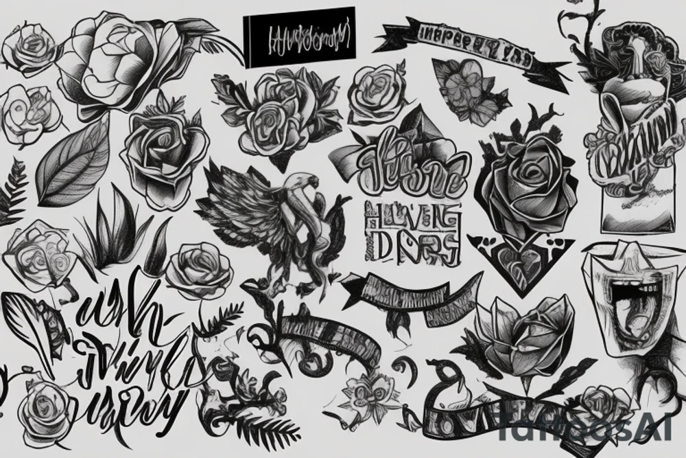 Visual representation of always trying hard and persevering tattoo idea