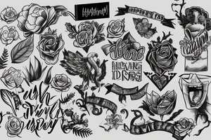 Visual representation of always trying hard and persevering tattoo idea