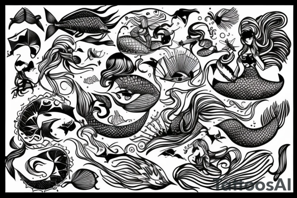 Mermaid tattoo idea
