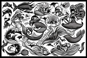 Mermaid tattoo idea