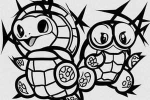 Funny squirtle pokemon tattoo idea