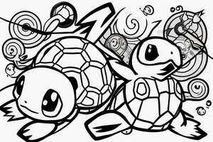 Funny squirtle pokemon tattoo idea