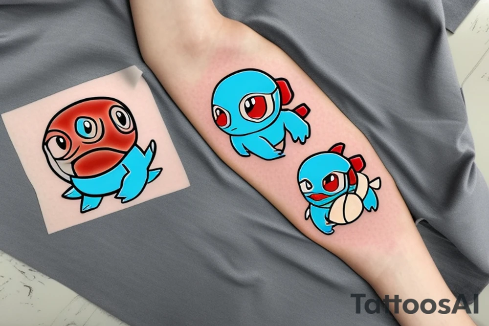 Funny squirtle pokemon tattoo idea