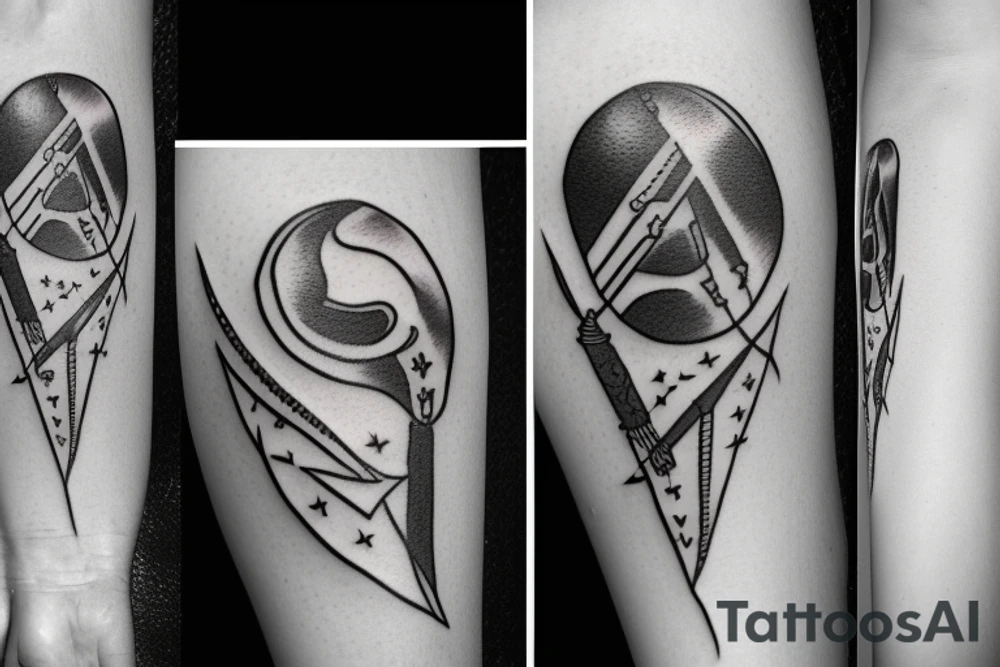 40 millimetre cal bullet flying, generating smoke as an arrow tattoo idea