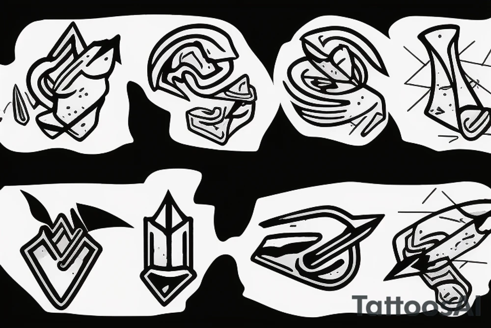 bullet flying, generating smoke as an arrow tattoo idea
