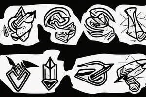 bullet flying, generating smoke as an arrow tattoo idea