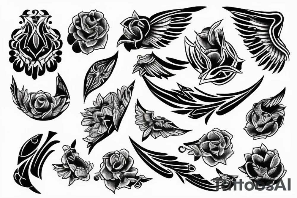flying bullet tattoo idea