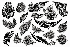 flying bullet tattoo idea