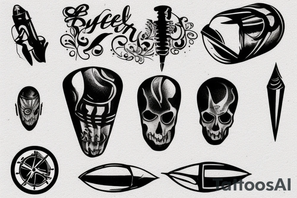 shot bullet tattoo idea