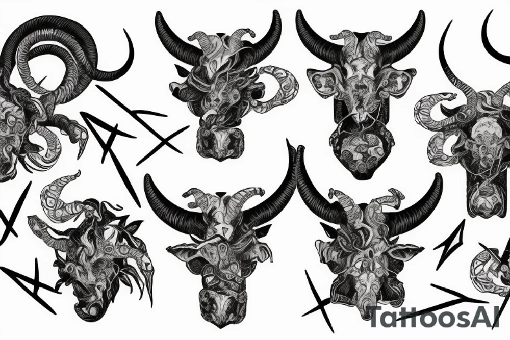 Sternzeichen Skrpion Stier Jungfrau Steinbock tattoo idea