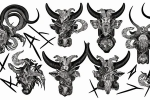 Sternzeichen Skrpion Stier Jungfrau Steinbock tattoo idea