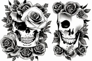 rose and death and a car and mother tattoo idea