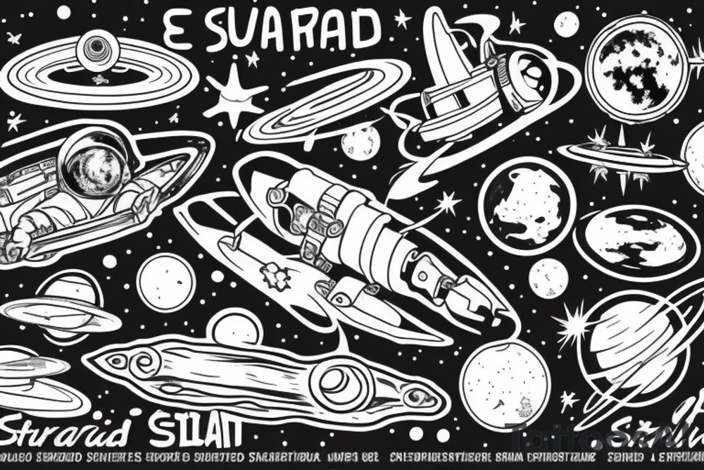 explorer stranded in space tattoo idea