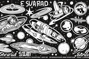 explorer stranded in space tattoo idea