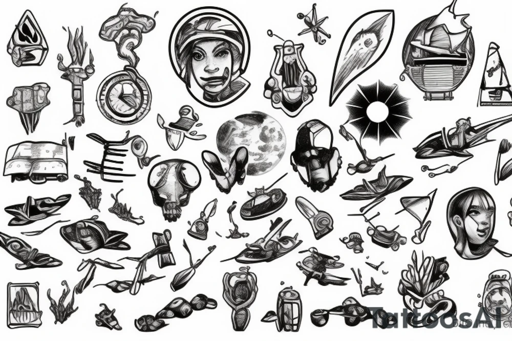 stranded human explorer lost tattoo idea