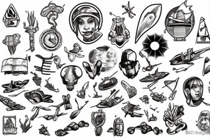 stranded human explorer lost tattoo idea