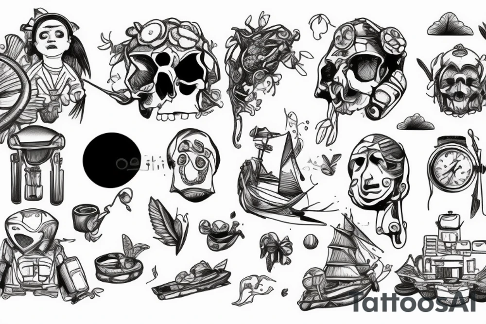 stranded human explorer lost tattoo idea