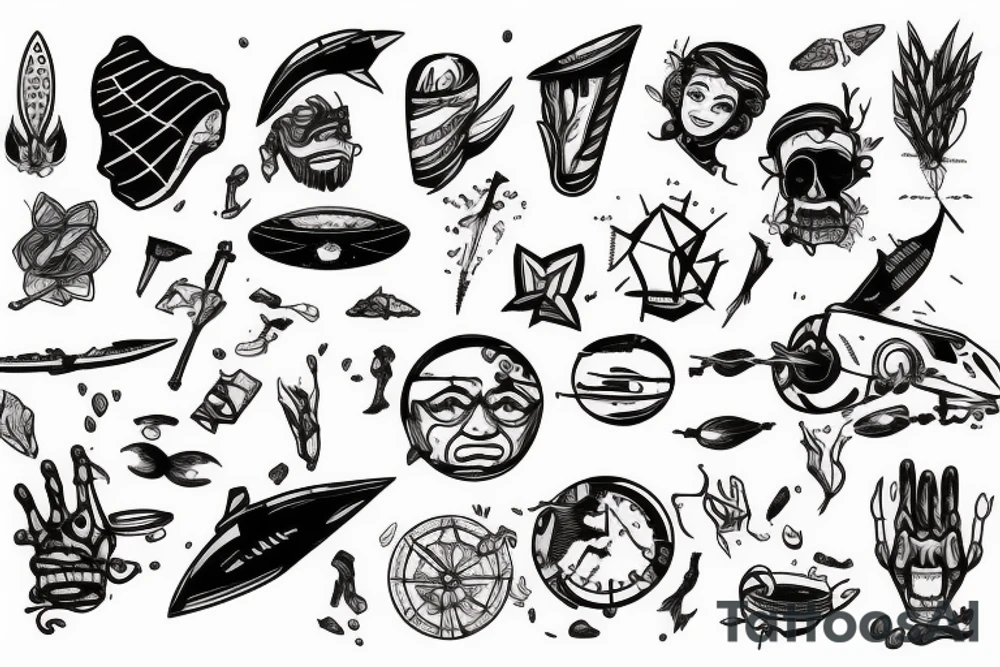 stranded human explorer lost tattoo idea