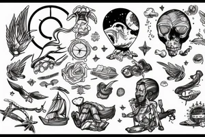stranded human explorer lost tattoo idea