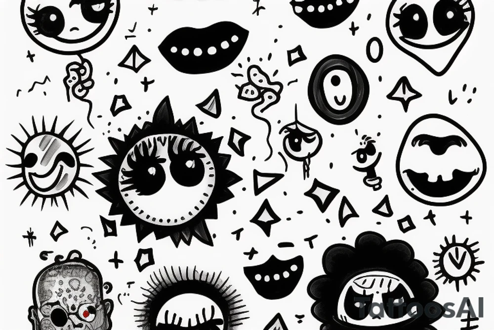 "Nowadays all I do is shine" Sun with happy face tattoo idea