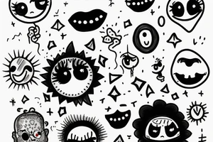 "Nowadays all I do is shine" Sun with happy face tattoo idea
