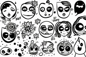 "Nowadays all I do is shine" Sun with happy face tattoo idea