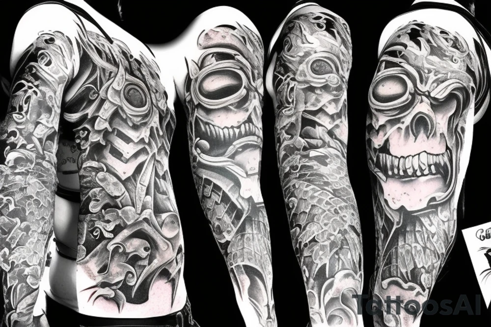 Terrifying monster tattoo idea