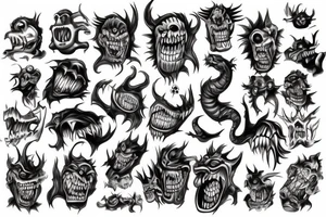 Terrifying monster tattoo idea