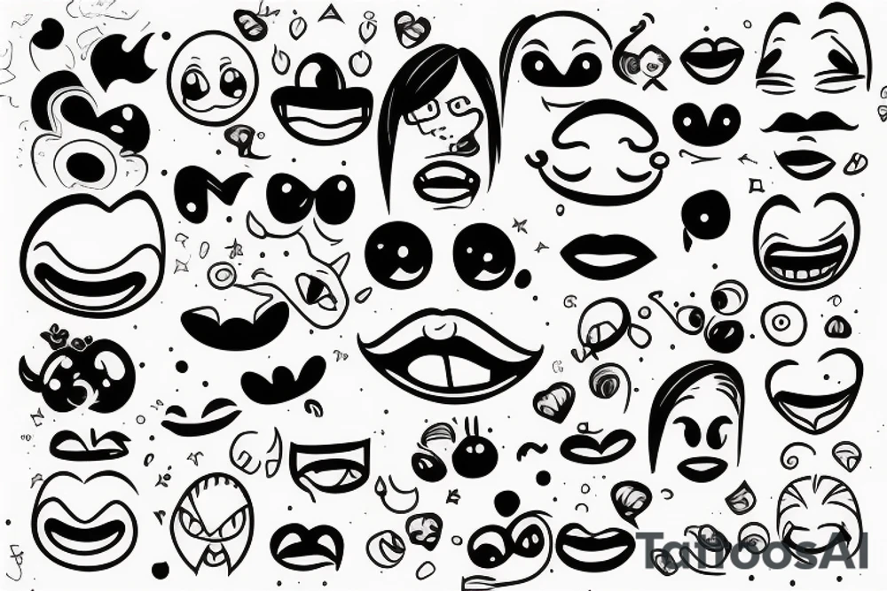Smiling face tattoo idea