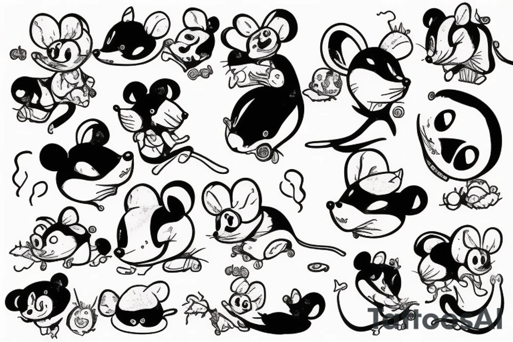 Little mouse with big cheese tattoo idea