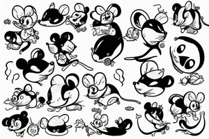 Little mouse with big cheese tattoo idea