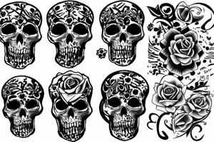 Memento mori letters tattoo idea