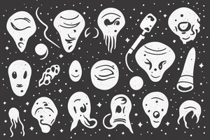 head of alien smoking and the smoke is the universe
also the universe should only be in the smoke tattoo idea