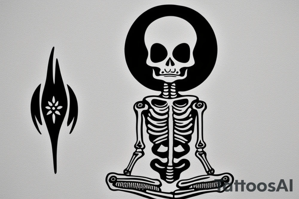 skeleton meditating simple
alien meditating simple tattoo idea