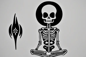 skeleton meditating simple
alien meditating simple tattoo idea