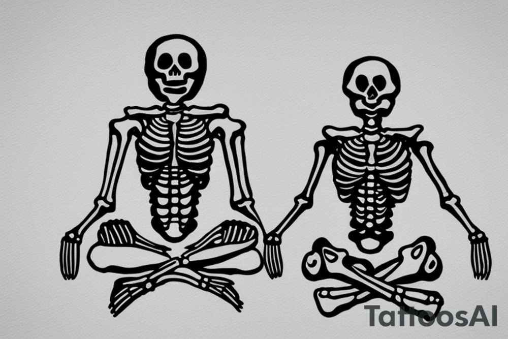 skeleton meditating simple
alien meditating simple tattoo idea