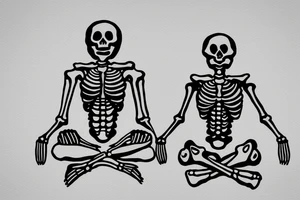 skeleton meditating simple
alien meditating simple tattoo idea