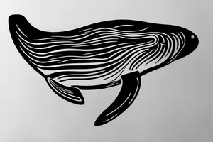 Humpback whale framed within a rectangle. tattoo idea