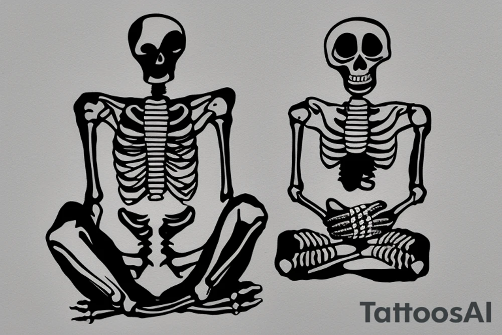 skeleton meditating simple
alien meditating simple tattoo idea