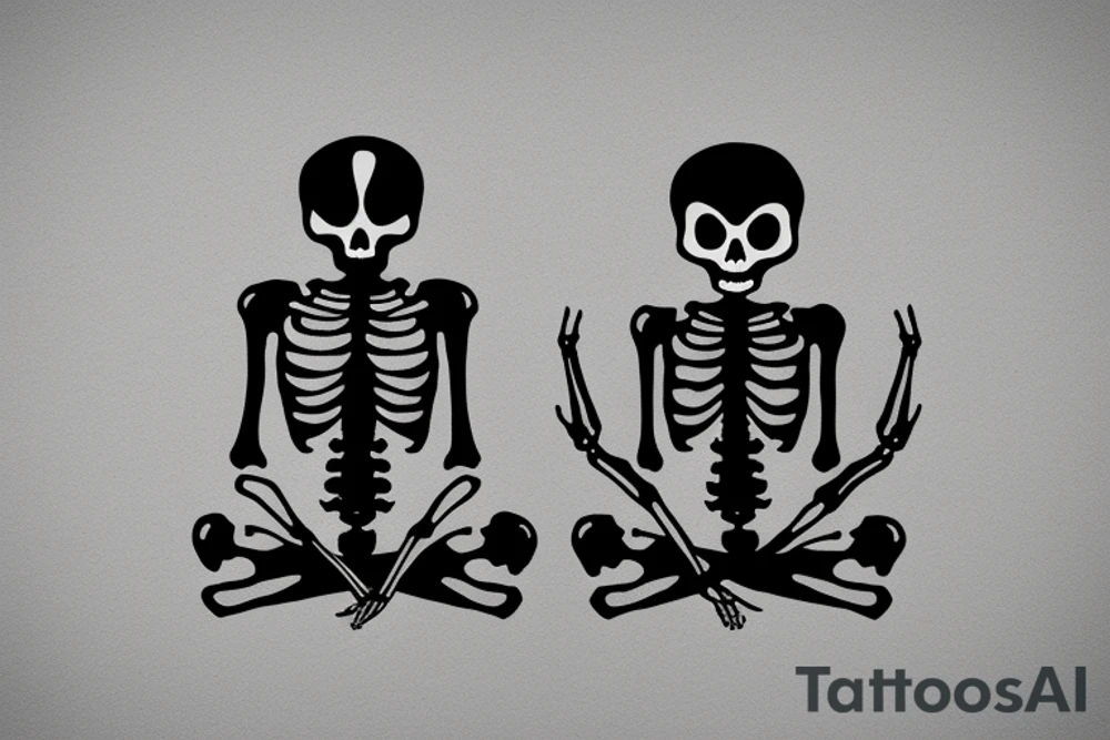 skeleton meditating simple
alien meditating simple tattoo idea