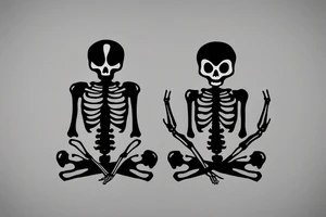 skeleton meditating simple
alien meditating simple tattoo idea