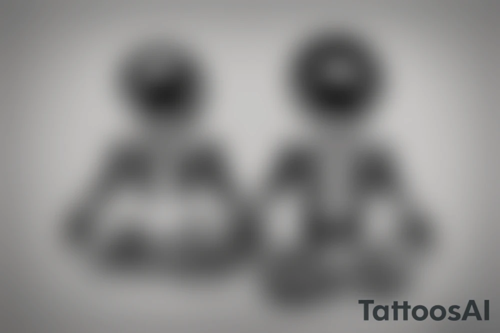 skeleton meditating simple
alien meditating simple tattoo idea
