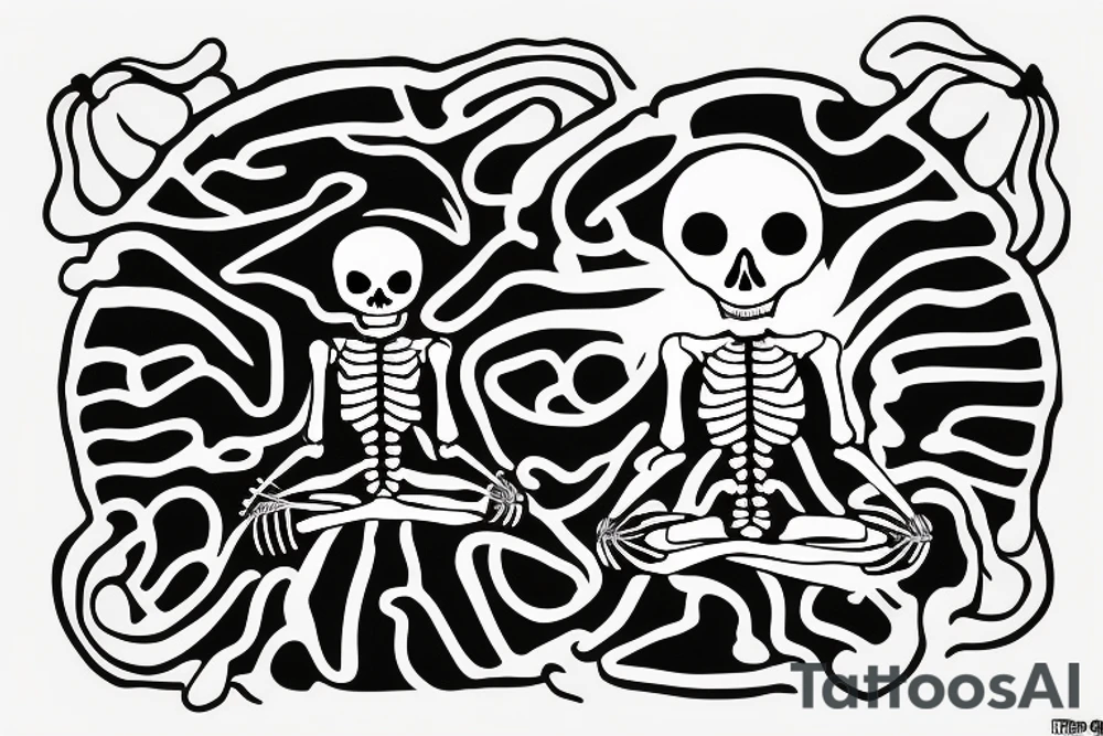 skeleton meditating simple
alien meditating simple tattoo idea