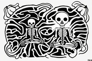 skeleton meditating simple
alien meditating simple tattoo idea
