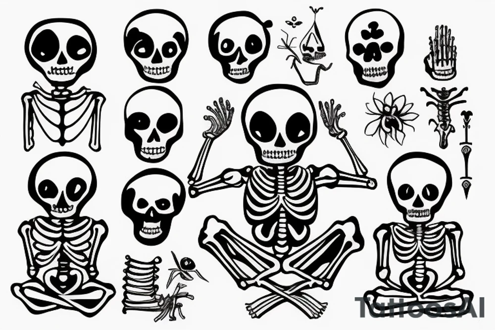 skeleton meditating simple
alien meditating simple tattoo idea