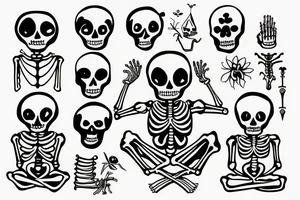 skeleton meditating simple
alien meditating simple tattoo idea
