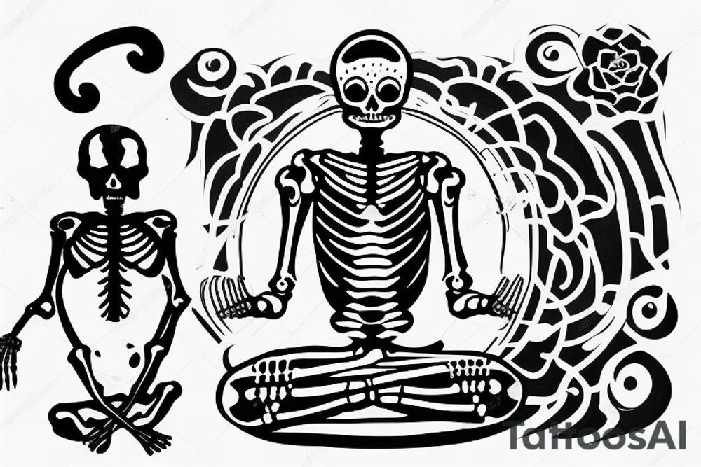 skeleton meditating simple
alien meditating simple tattoo idea